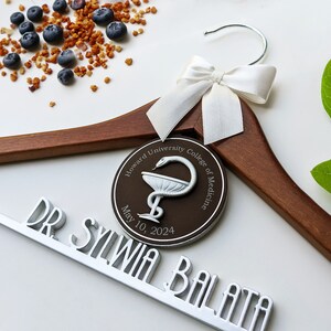 Personalized PharmD Graduation Hanger: Pharmacist White Coat Gift