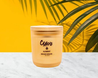 Vela de cera de soja Golden Spring de 12 onzas