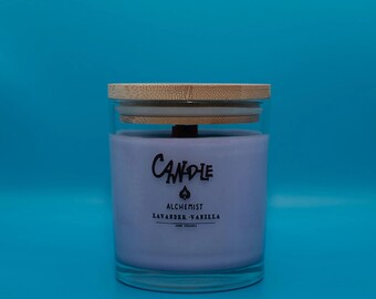 Vela de cera de soja Lavander Vanilla Tranquil Embrace 12 Onz