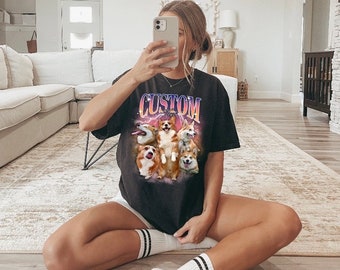 Kundenspezifisches Haustier-Shirt, Kundenspezifisches Hundehemd, gedruckt auf benutzerdefinierten Farben Shirt, Hundeerinnerungsgeschenk mit kostenlosem Versand