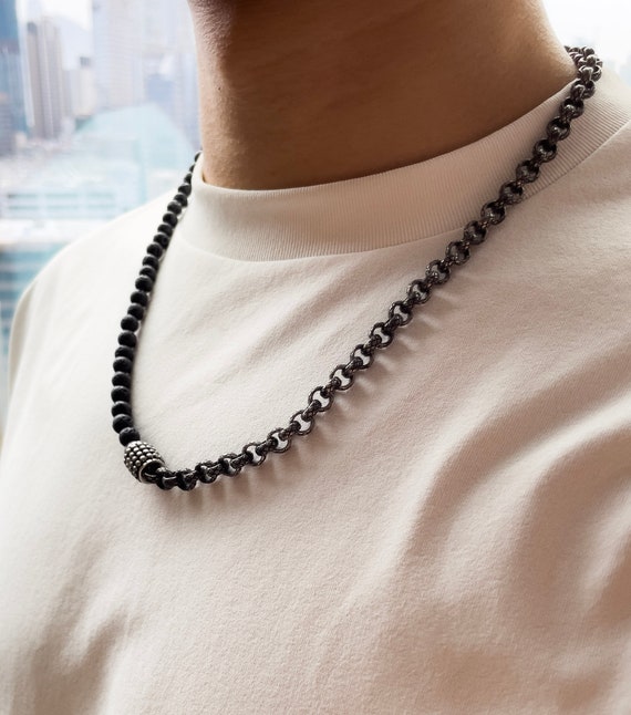 Volcanic stone shop necklace
