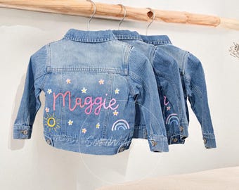 Personalized Hand Embroidered Denim Jacket - Baby & Toddler Jean Jacket