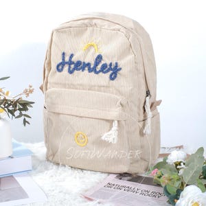 Sac à dos enfant personnalisé – Sac prénom personnalisé pour enfant | Sac à dos brodé pour tout-petit | Cadeau unique pour l'école ou un voyage