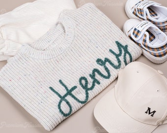 Newborn Gift: Personalized Baby Sweater - Custom Name Embroidery - Cozy Knitted Outfit - Perfect Baby Shower Present