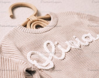 Personalized Christmas gift  | Personalized Baby Sweater Featuring Custom Name and Monogram for Your Precious Niece