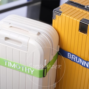 Personalized 72-Inch Luggage Strap | Bright Colors + Custom Text | Durable Polypropylene