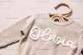 Personalized Knit Sweater for Babies, Classic Collection, Made with 100% Cotton, Embroidered Name Sweater for Baby