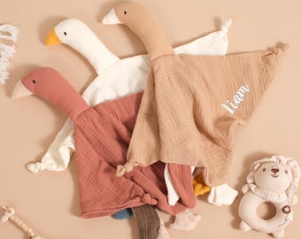 Organic Cotton Baby Cuddle Cloth | Goose Comforter, Sleep Aid