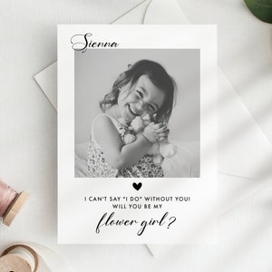 Blumenmädchen Vorschlag Fotokarte, Personalisiert Willst du mein Blumenmädchen sein, Blumenmädchen Geschenkidee, Blumenmädchen Vorschlag Karte Geschenkbox