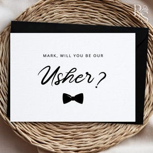 Tarjeta de propuesta de acomodador, tarjeta personalizada "¿Quieres ser mi acomodador?", tarjeta de propuesta de padrino, padrino de boda, paje, portador de anillos, tarjeta de propuesta de regalo