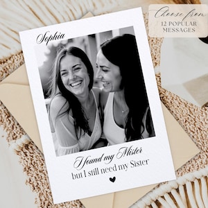 Biglietto di proposta fotografico personalizzato "Vuoi essere la mia damigella d'onore", biglietto di proposta per sorella, biglietto di proposta per festa nuziale, biglietto di proposta per damigella d'onore