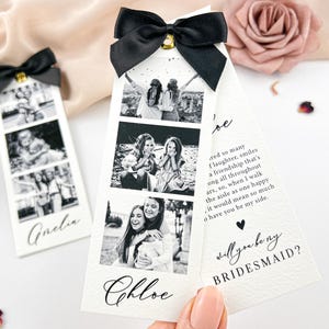 Scheda di proposta della damigella d'onore Vuoi essere la mia damigella d'onore Scheda fotografica della proposta della festa nuziale Scheda regalo della proposta della damigella d'onore Scheda fotografica della striscia