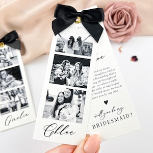 Bridesmaid Proposal Card Will You Be My Bridesmaid Photo Card Maid of Honour Proposal Card Photo Strip Personalised Bridal Party Gift