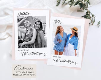 Personalised Bridesmaid Proposal Photo Card: Bridal Party Invite