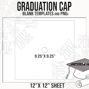 Graduation Cap 9.25x9.25 Inch Template, Blank Graduation Cap blank template, Graduation Cap Svg, Tassel Toppers Template, Svg, Dxf, Doc, Eps