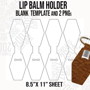 Lip Balm Holder Label Template, Chapstick Holder Keychain, Lip Balm Stickers, Lip Balm Labels Svg, Custom lip balm Labels, Dxf, Svg, Docx