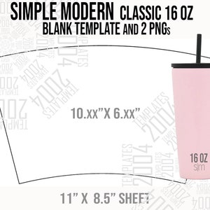 Simple Modern Classic 16 oz Svg, SM Tumbler Template, Simple Modern Svg, Full Wrap for SIM, Simple Modern 16oz Canva, Psd, Svg, Docx, Dxf
