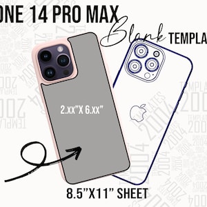 IPhone 14 Pro Max Template, Iphone Template, Phone Case Template, Iphone 14 Pro Max Svg, Word Doc, Svg, 8.5"x11", Canva, Psd, Printable, Pdf
