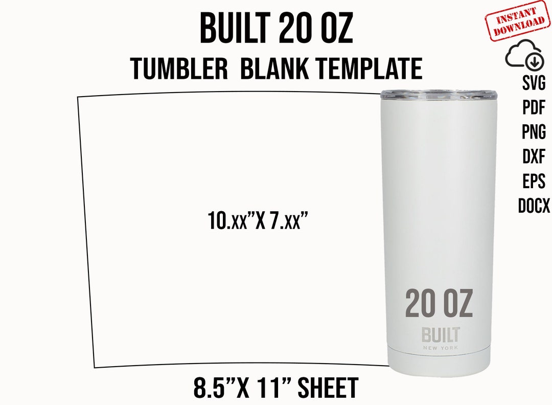 Built 20oz Tumbler Template, Tumbler Template 20oz Tumbler Sublimation Template for Built