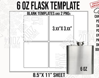 Flask 6oz Template, Flask 6 oz Svg, Alcohol Svg, Flask Svg Designs, Liquid Patience, Whiskey Quotes Svg, Docx, Pdf, Eps, Png, Dxf