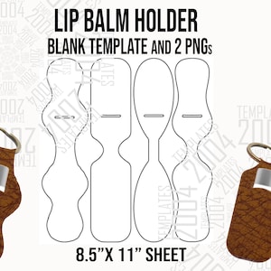Lip Balm Holder Label Template, Chapstick Holder Keychain, Lip Balm Stickers, Lip Balm Labels Svg, Custom lip balm Labels, Dxf, Svg, Docx