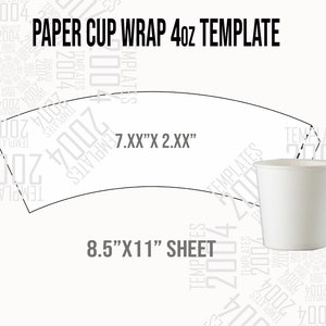 Paper Cup 4 Oz Svg, 4 Ounce Full Wrap, Styrofoam Coffee Cup 4oz ...