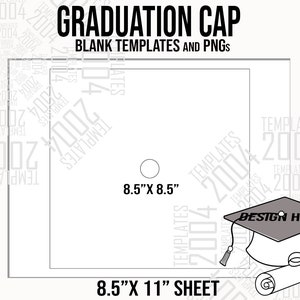 Graduation Cap 8.5x8.5 Inch Template, Blank Graduation Cap blank template, Graduation Cap Svg, Tassel Toppers Template, Svg, Dxf, Doc, Eps