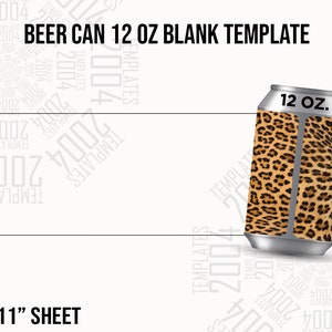 Beer Can 12 oz Label Template, Beer Can Template, Soda Can Svg, Beer Cans 355 ml Label Sticker, 8.5x11 sheet SVG, Dxf, Docx, Eps, Pdf, Png