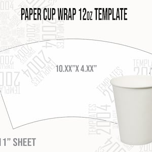 Paper Cup 12 Oz Svg, 12 Ounce Full Wrap, Styrofoam Coffee Cup 12oz ...