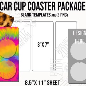 Car Cup Coaster Package Template, Car Cup Coaster Svg, Car Cup Coaster Package , Car Coasters, Svg, Dxf, Docx, Pdf, Eps Sublimation 11&quot;x8.5&quot;