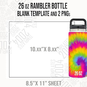 YETI Rambler 26 Unzen Flasche Vorlage, Yeti SVG, Yeti Tumbler Vorlage, 26 Unzen personalisiertes Tumbler Design Canva, Photoshop Psd, Docx, svg, Dxf