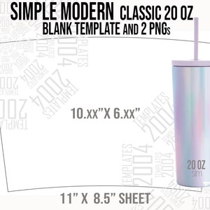 Simple Modern Classic 20 oz Svg, Tumbler template, Simple Modern Svg, Full Wrap for SIM, Simple Modern 20oz Template, Canva, Psd, Svg, Docx