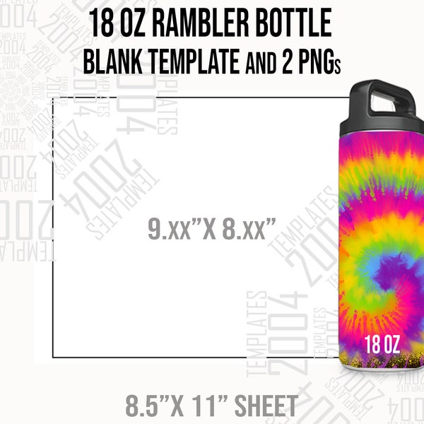 YETI Rambler 18 Oz Bottle Template, Yeti Svg, Yeti Bottle Template, Yeti 18oz Template, Personalized design Canva, Psd, Pdf, Docx, Svg, Dxf