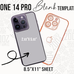 Iphone 14 Pro Template, Phone 14 Pro Template, Iphone 14 Pro Svg, Phone case Svg, Ms Word Docx, Svg, 8.5"x11", Canva, Psd, Png, Pdf, Dxf Eps