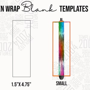Pen Wrap Template Small Size, Svg ,Png, Pdf Dxf Epoxy Pen Wrap Template Svg ,WaterSlide, Joy Glitter Pen, Digital Download, Canva, Psd