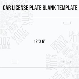 Car License Plate Template, Car License Plate, Blank License Plate Template, Car accessories, Car Plate For Sublimation Svg, Dxf, Png, Docx
