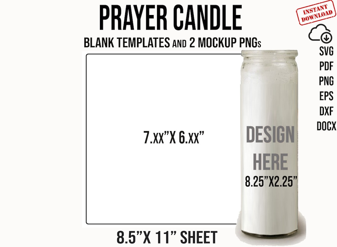 Prayer Candle Template for Custom Styles, Prayer Candle Svg, Jesus ...