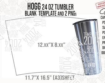 Hogg 24oz Tumbler Template , Tumbler Svg, Docx Dxf Full Wrap for tumbler Hogg 24 oz Tumbler sublimation Template for Canva, Psd, Pdf, Png