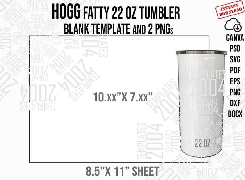 Hogg Bundle 13 Templates for Sublimation Tumblers Svg, Png, Dxf, Docx Etsy