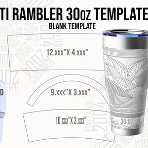 Yeti 30oz tumbler template for Sublimation full wrap, SVG template for personalized tumbler, Instant download, Psd, Svg, Pdf, Png, Dxf, Doc