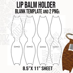 Lip Balm Holder Label Template, Chapstick Holder Keychain, Lip Balm Stickers, Lip Balm Labels Svg, Custom lip balm Labels, Dxf, Svg, Docx