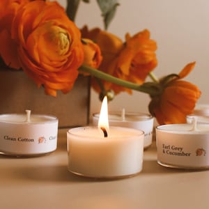 Scented candles SAMPLE SET - Vegan tealight set - Candle in a glass - Cheap gift idea candles - Gift packaging - Birthday candle
