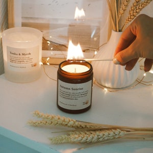 AUTUMN SUNRISE vela perfumada otoño - vela sostenible con aroma otoñal - regalo de cumpleaños de otoño - fragancia de habitación otoño