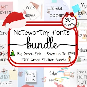 30+ Handwritten Fonts Mega Bundle: Teacher & Planner Fonts, Handwriten Fonts, Digital Planner, Presentation Font