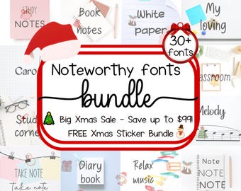 30+ Handwritten Fonts Mega Bundle: Teacher & Planner Fonts, Handwriten Fonts, Digital Planner, Presentation Font