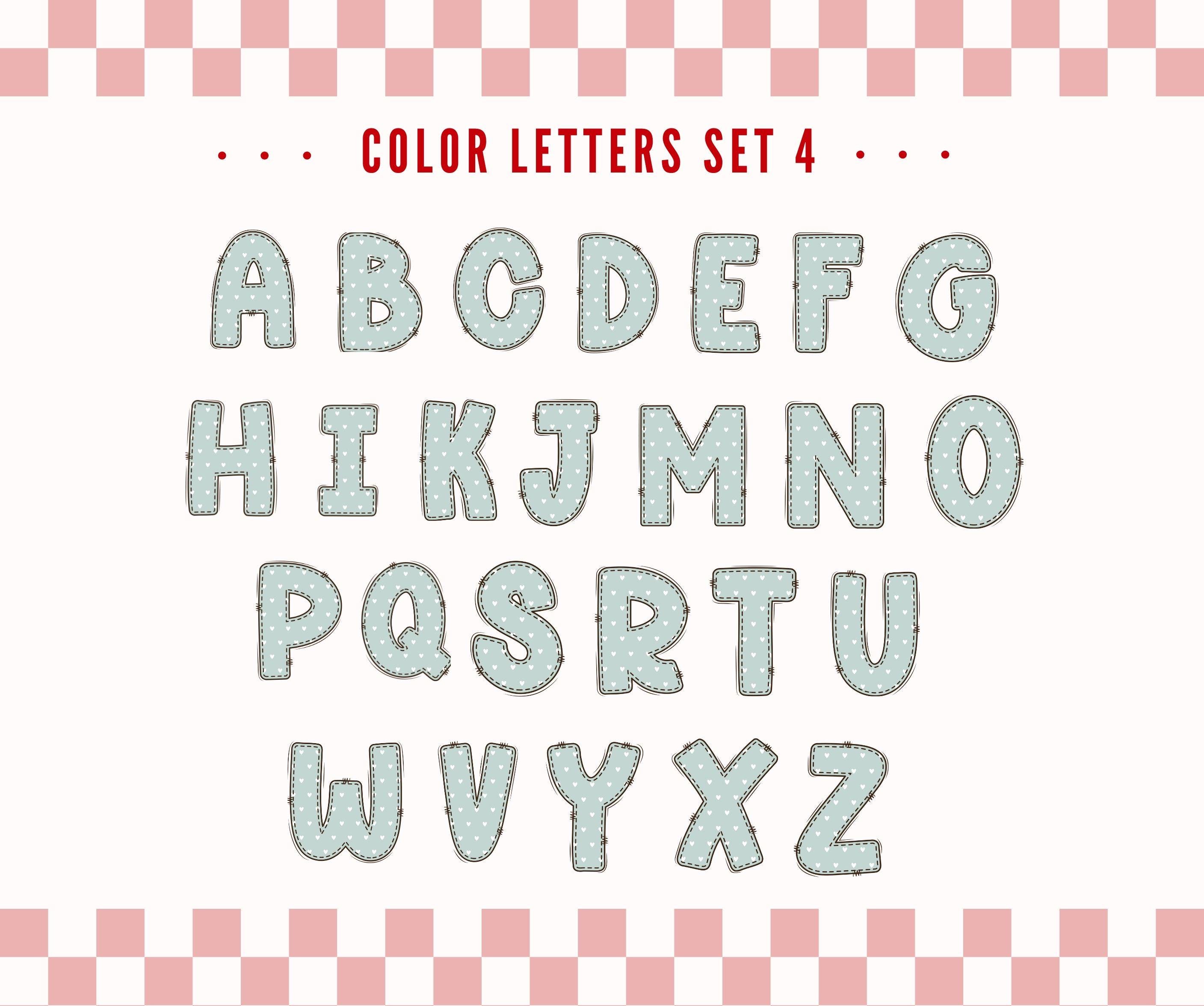 Valentine's Day Alphabet PNG Font Bundle, Preppy Letters, Bows & Cupid — free download