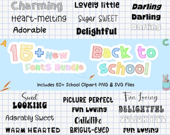 15+ New Take Notes Fonts Bubdle, Font Bundle Handwritten Font Goodnotes, Handlettered Font, Headline Font, Cute and Neat Handwriting Font