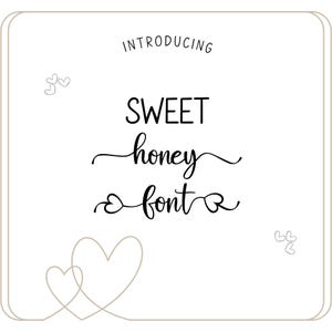 Sweet Honey Font Duo: Handwritten Swash Font (OTF, TTF), Tails Font