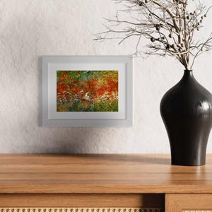 Ideias de presentes para arte abstrata pintada à mão. Quadros para parede ou decoração minimalista. Folha pintada à mão sobre papel de algodão