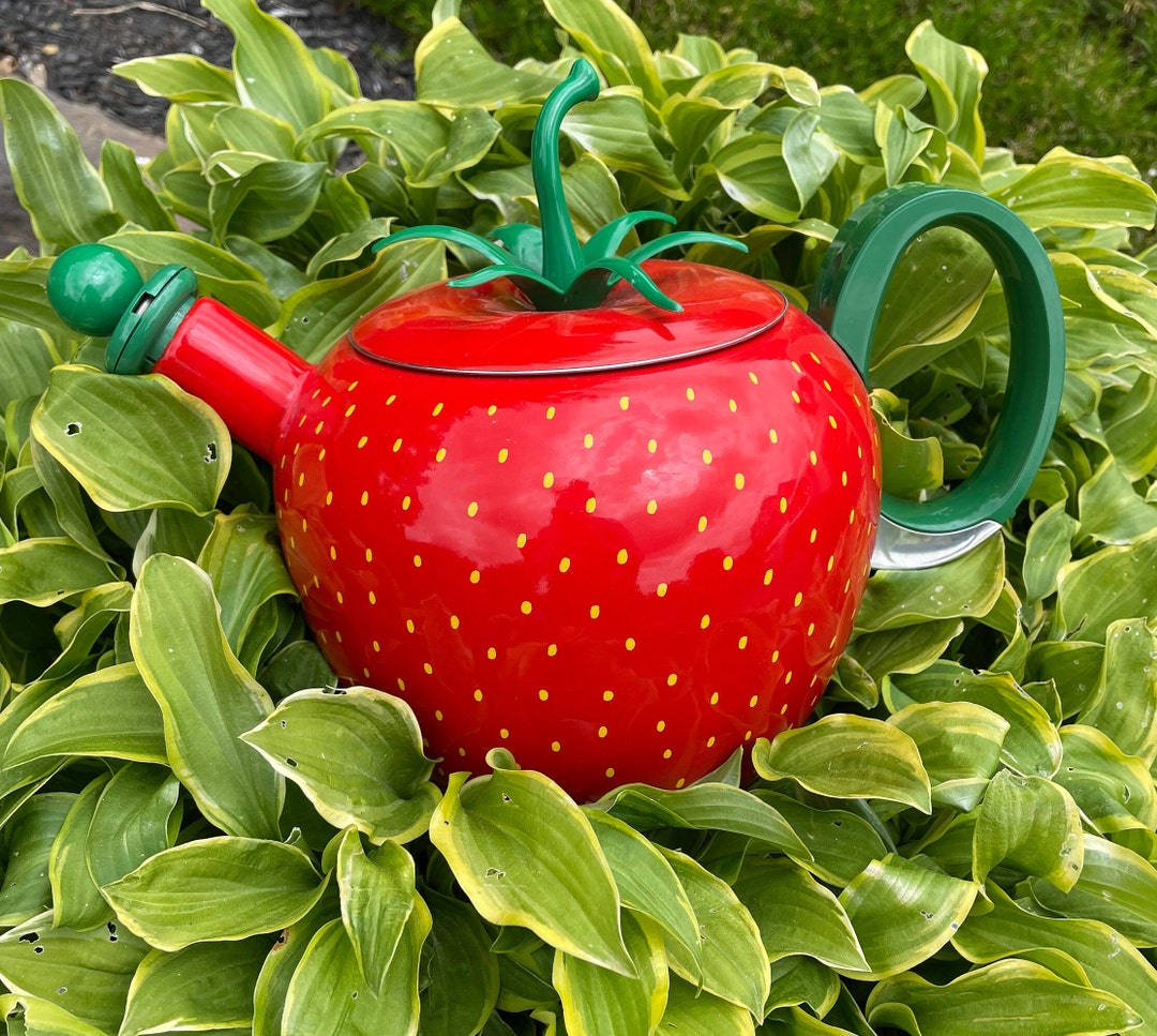 VINTAGE Copco Strawberry Whistle Tea Kettle Etsy